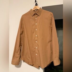 Express Extra Slim Brown Dress Shirt